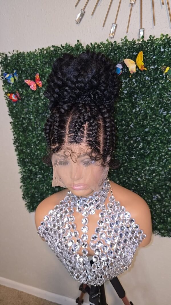 Jumbo cornrows bun