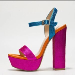 Women Square Toe Rhinestone