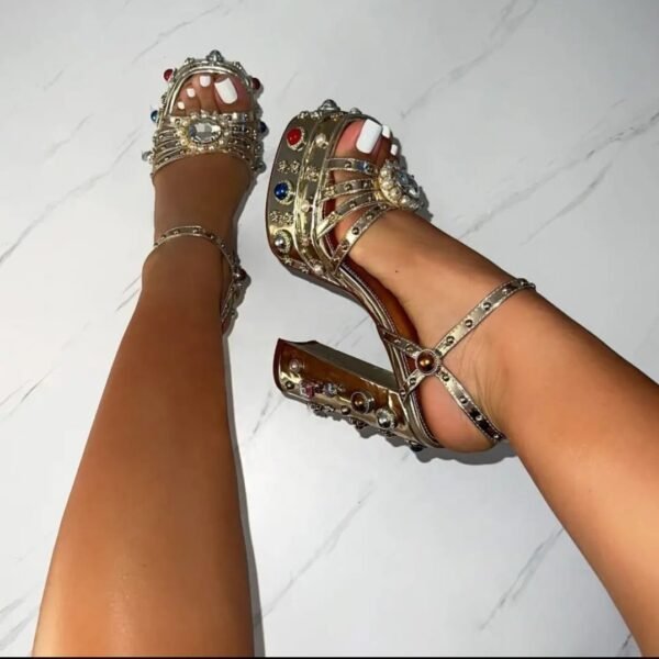 Luxury Diamonds Women's Chunky Heels